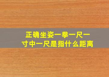 正确坐姿一拳一尺一寸中一尺是指什么距离