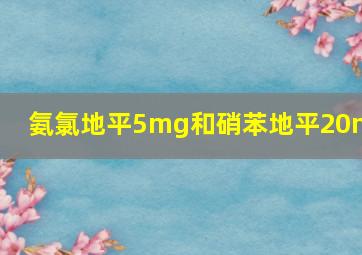 氨氯地平5mg和硝苯地平20mg