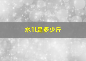 水1l是多少斤