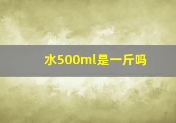 水500ml是一斤吗