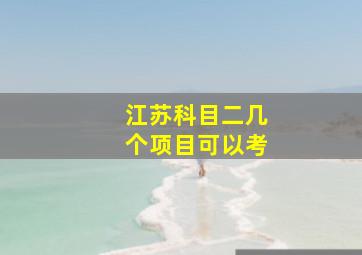 江苏科目二几个项目可以考