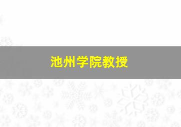 池州学院教授