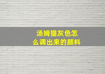 汤姆猫灰色怎么调出来的颜料