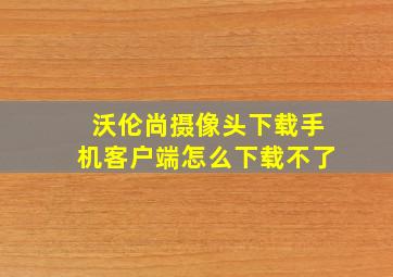 沃伦尚摄像头下载手机客户端怎么下载不了