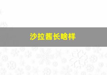 沙拉酱长啥样