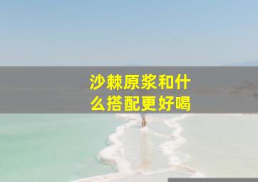 沙棘原浆和什么搭配更好喝