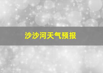 沙沙河天气预报