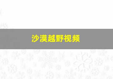 沙漠越野视频