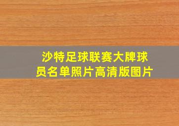 沙特足球联赛大牌球员名单照片高清版图片