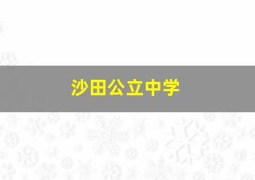 沙田公立中学