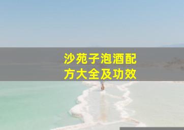 沙苑子泡酒配方大全及功效