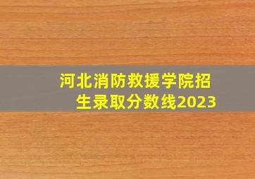 河北消防救援学院招生录取分数线2023