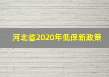 河北省2020年低保新政策