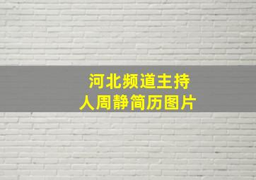 河北频道主持人周静简历图片