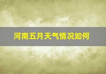 河南五月天气情况如何