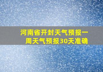 河南省开封天气预报一周天气预报30天准确