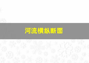 河流横纵断面