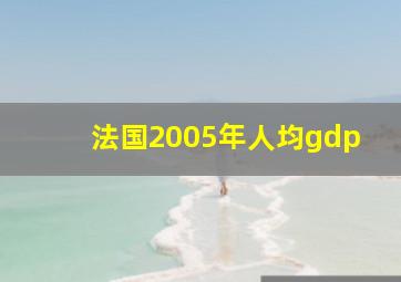 法国2005年人均gdp