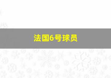 法国6号球员