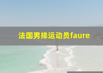 法国男排运动员faure