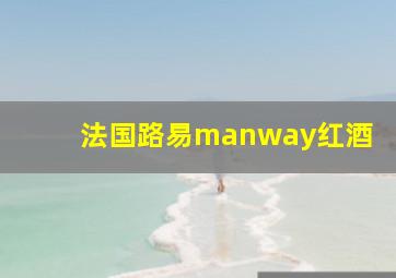 法国路易manway红酒