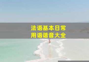 法语基本日常用语谐音大全