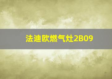 法迪欧燃气灶2B09