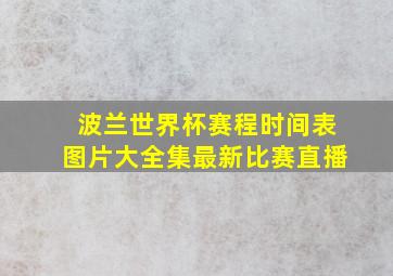 波兰世界杯赛程时间表图片大全集最新比赛直播