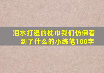 泪水打湿的枕巾我们仿佛看到了什么的小练笔100字