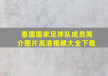 泰国国家足球队成员简介图片高清视频大全下载