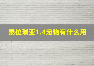 泰拉瑞亚1.4宠物有什么用