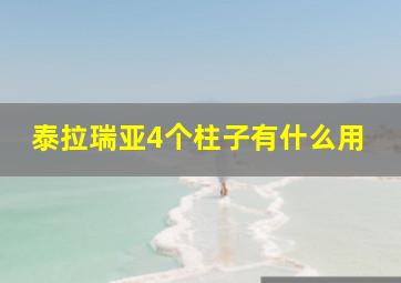 泰拉瑞亚4个柱子有什么用