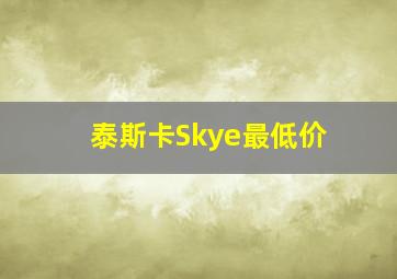 泰斯卡Skye最低价