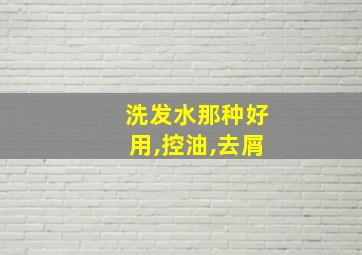 洗发水那种好用,控油,去屑