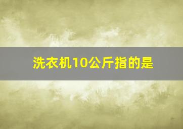 洗衣机10公斤指的是