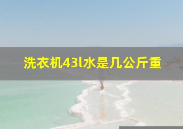 洗衣机43l水是几公斤重