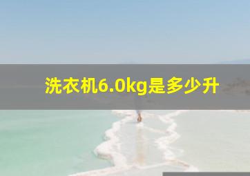 洗衣机6.0kg是多少升