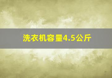 洗衣机容量4.5公斤