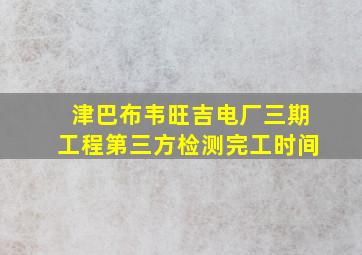 津巴布韦旺吉电厂三期工程第三方检测完工时间