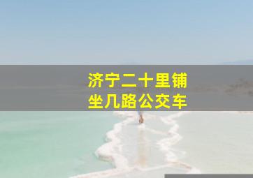 济宁二十里铺坐几路公交车