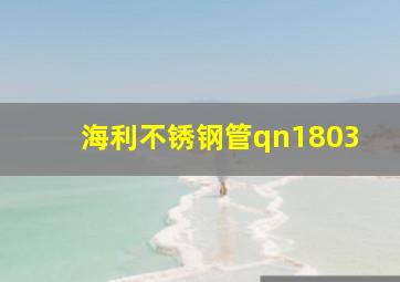 海利不锈钢管qn1803