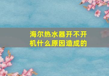 海尔热水器开不开机什么原因造成的