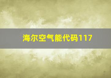 海尔空气能代码117