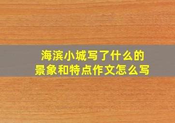 海滨小城写了什么的景象和特点作文怎么写