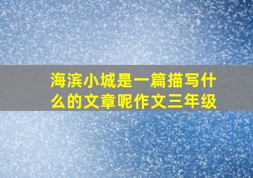 海滨小城是一篇描写什么的文章呢作文三年级