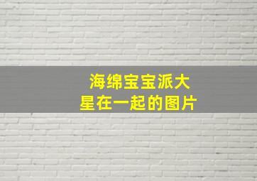 海绵宝宝派大星在一起的图片