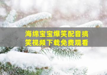 海绵宝宝爆笑配音搞笑视频下载免费观看