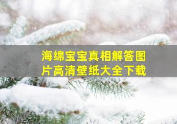 海绵宝宝真相解答图片高清壁纸大全下载