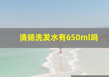 清扬洗发水有650ml吗