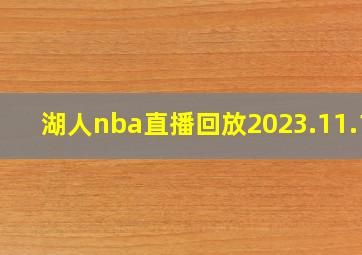 湖人nba直播回放2023.11.13